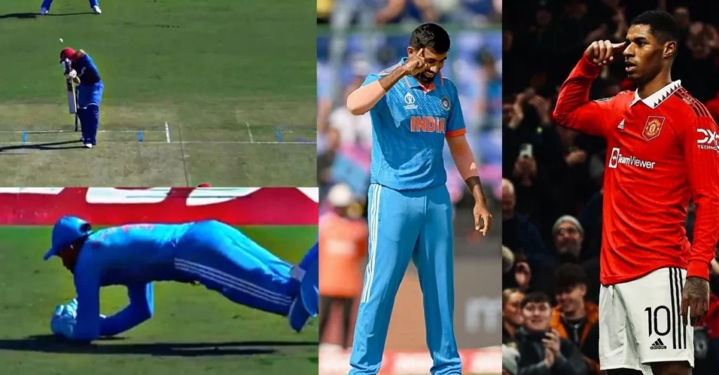 Jasprit Bumrah imitates Marcus Rashfords celebration JdC0ao