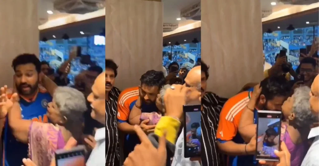Rohit Sharma gets kisses and hugs from mother Purnima Sharma ZgmXl9